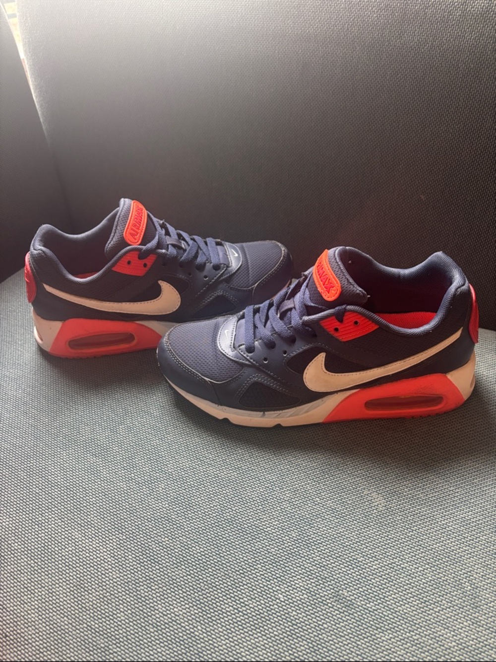 Nike Navy and Red Air Max Sneakers with White Swoosh